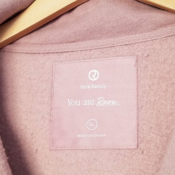 Rare Beauty Everyday Quarter Zip Sweatshirt Pullover Fleece Cozy XL Dusty Rose - Picture 13 of 16